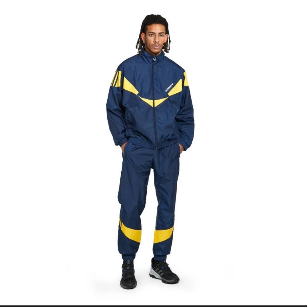 NWT Adidas Originals Ripstop Track Jacket/Pants - Collegiate Navy/gold